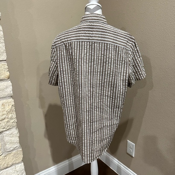 Perry Ellis mens seersucker button down shirt - Picture 3 of 7
